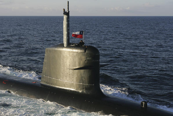 A Scorpene in service with the Chilean Navy. Credit: DCNS