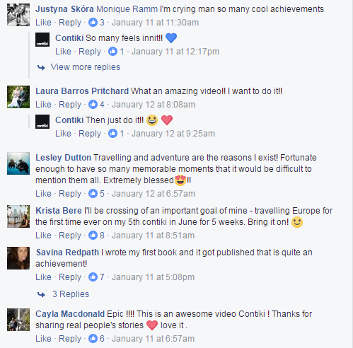 contiki facebok feedback