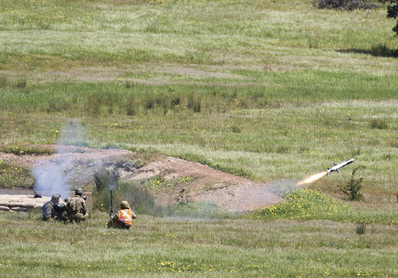 Australian Army soldiers fire a Javelin missile at a target during Exercise Chong Ju at Puckapunyal Military Training Area. Credit: Defence