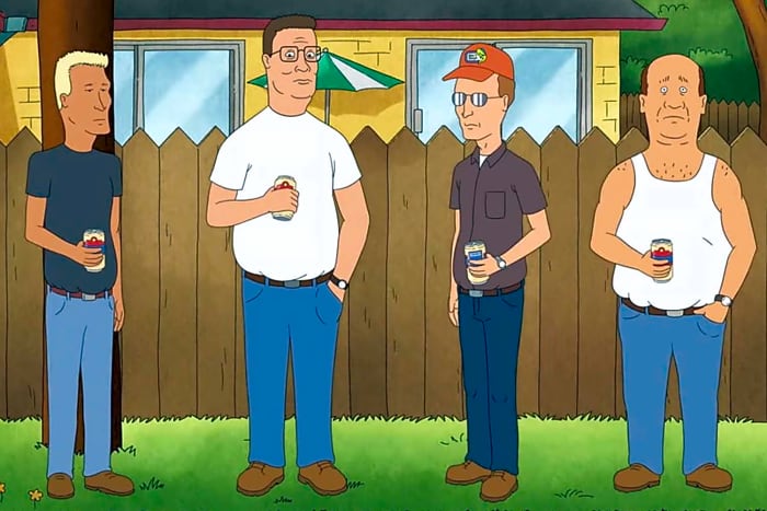 Hank Hill and his pals