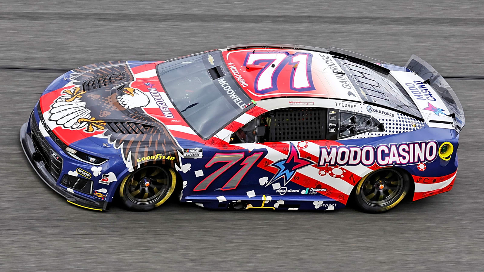 Michael McDowell paces NASCAR Cup Series practice at COTA