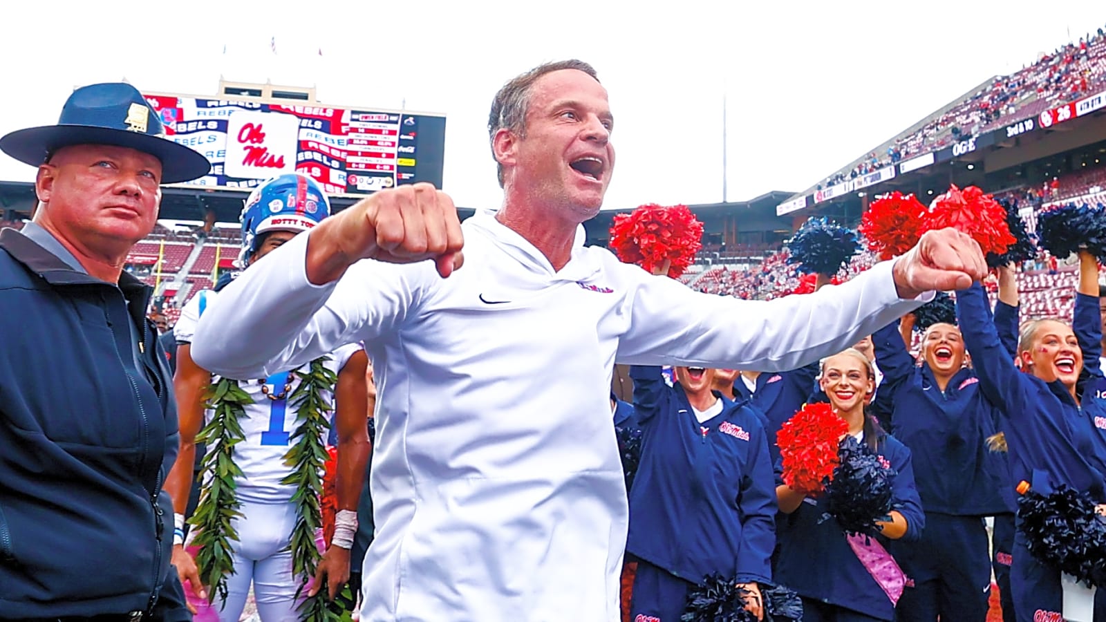 Lane Kiffin trash-talked an Oklahoma player after Saturday’s win