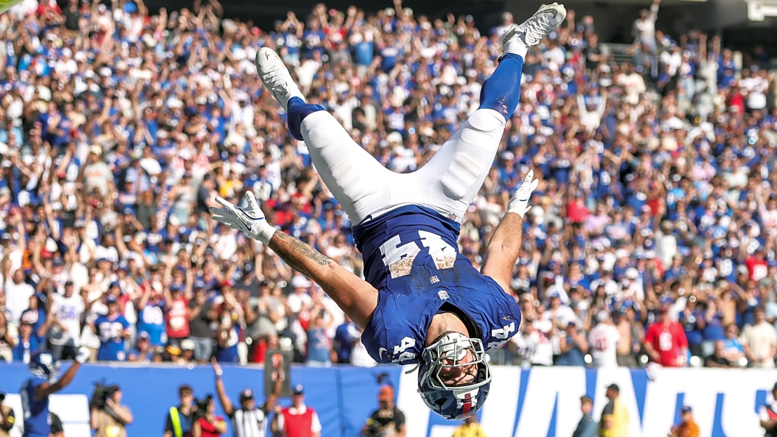 Giants players hilariously give their best Cam Skattebo impressions