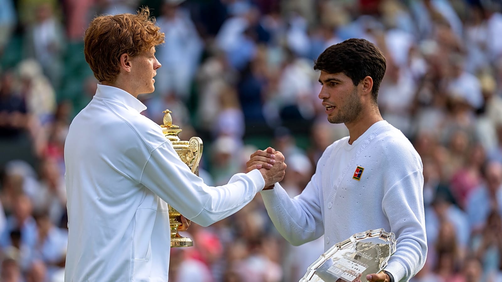 'This rivalry is becoming better and better': Carlos Alcaraz praises Jannik Sinner after Wimbledon final