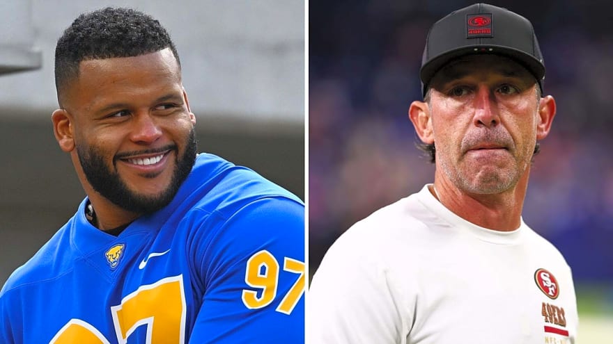 ‘Most we’ve celebrated’ – Kyle Shanahan reveals major 49ers U-turn on Aaron Donald