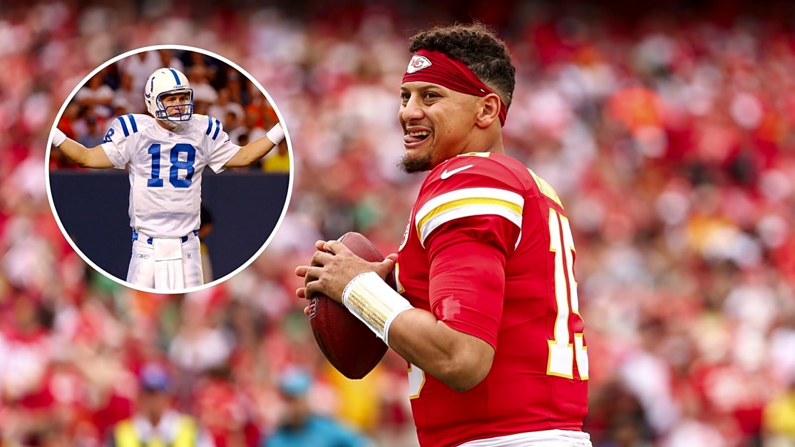 Patrick Mahomes can surpass Peyton Manning in the NFL history books against the Giants