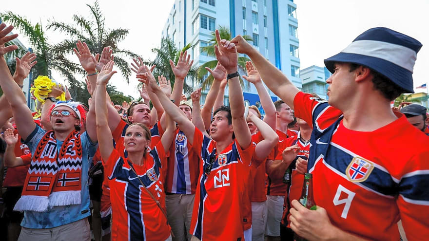 Norway fans in Miami share clear warning to England supporters ahead of World Cup clash