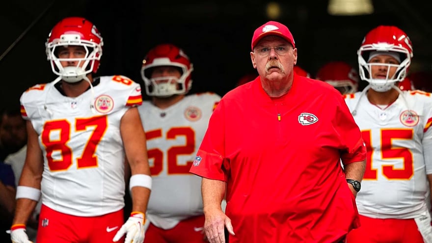 ‘Let’s give ’em one’ – Inside the Kansas City Chiefs’ locker room as Andy Reid leads Raiders win celebration