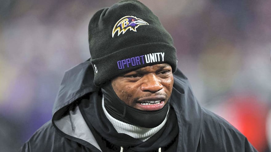 Lamar Jackson spotted ‘spiking helmet to the ground’ at Ravens’ training camp