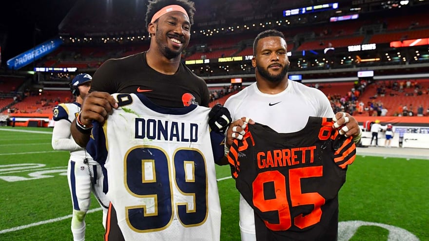 Myles Garrett aims to match LA Rams teammate Aaron Donald record along with Super Bowl win