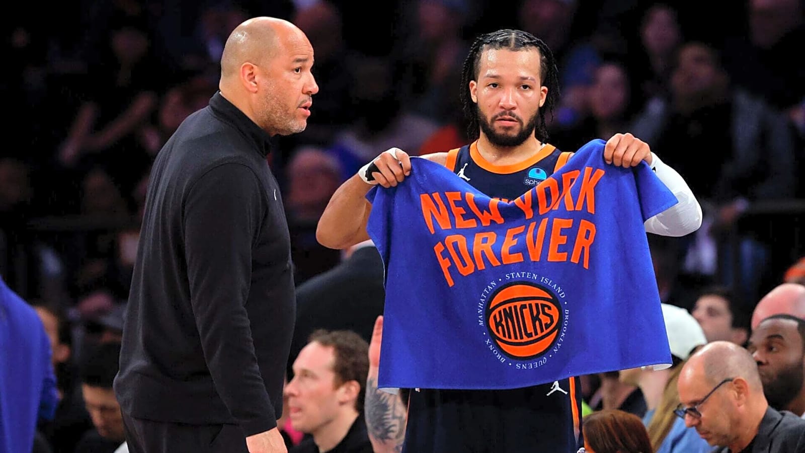 How Jalen and Rick Brunson celebrated ending Knicks’ 53-year NBA Championship drought