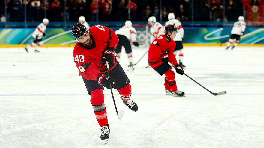 Canada’s Tom Wilson, France’s Pierre Crinon get into fight in Olympic game