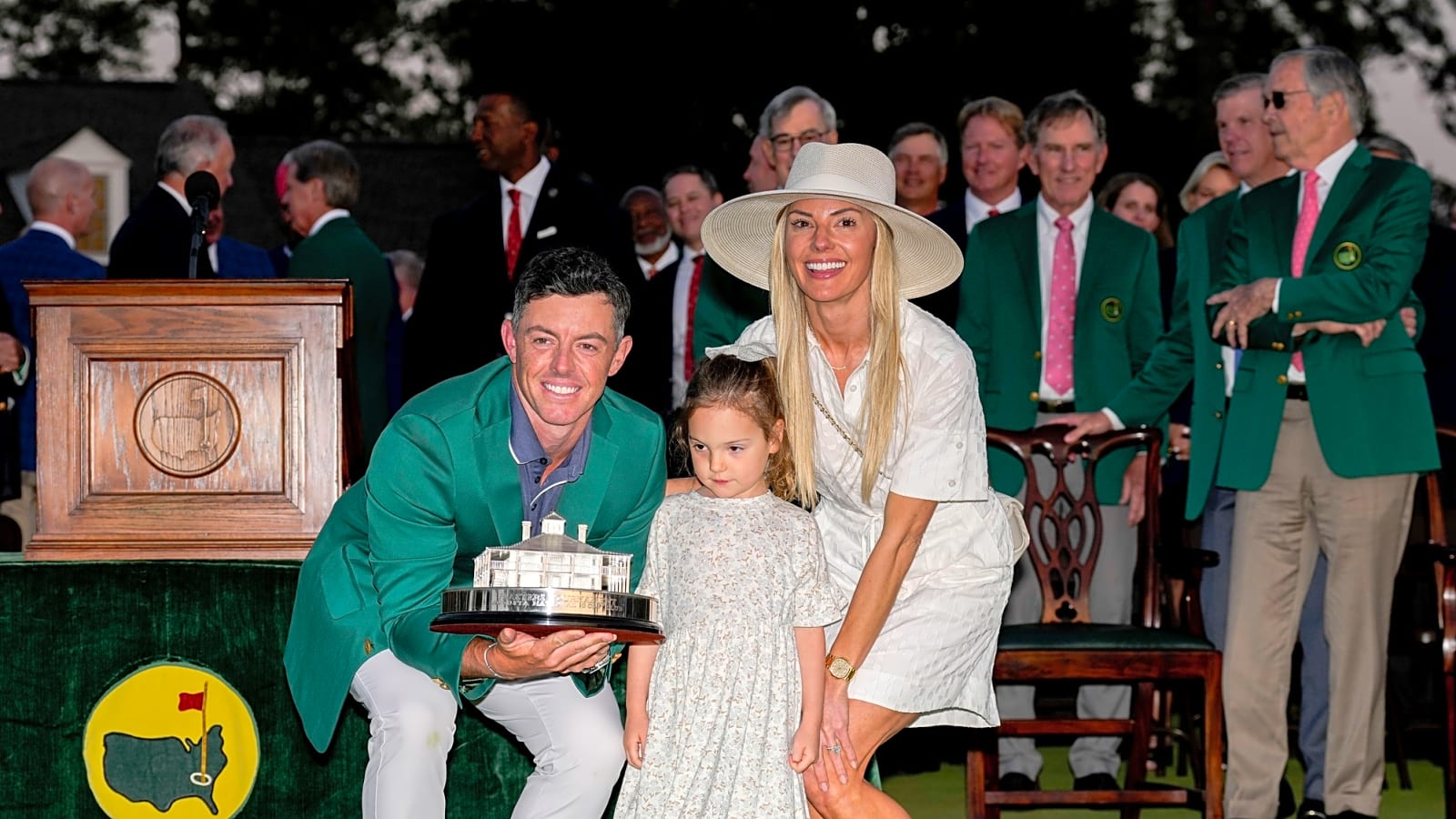 Rory McIlroy, wife Erica Stoll share moment together after Masters win