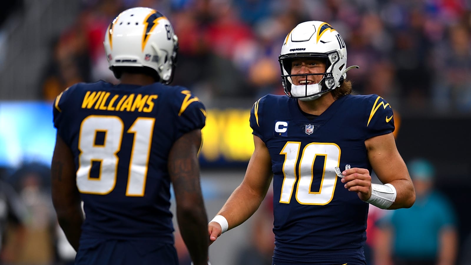 Justin Herbert addresses 'heartbreaking' Mike Williams retirement