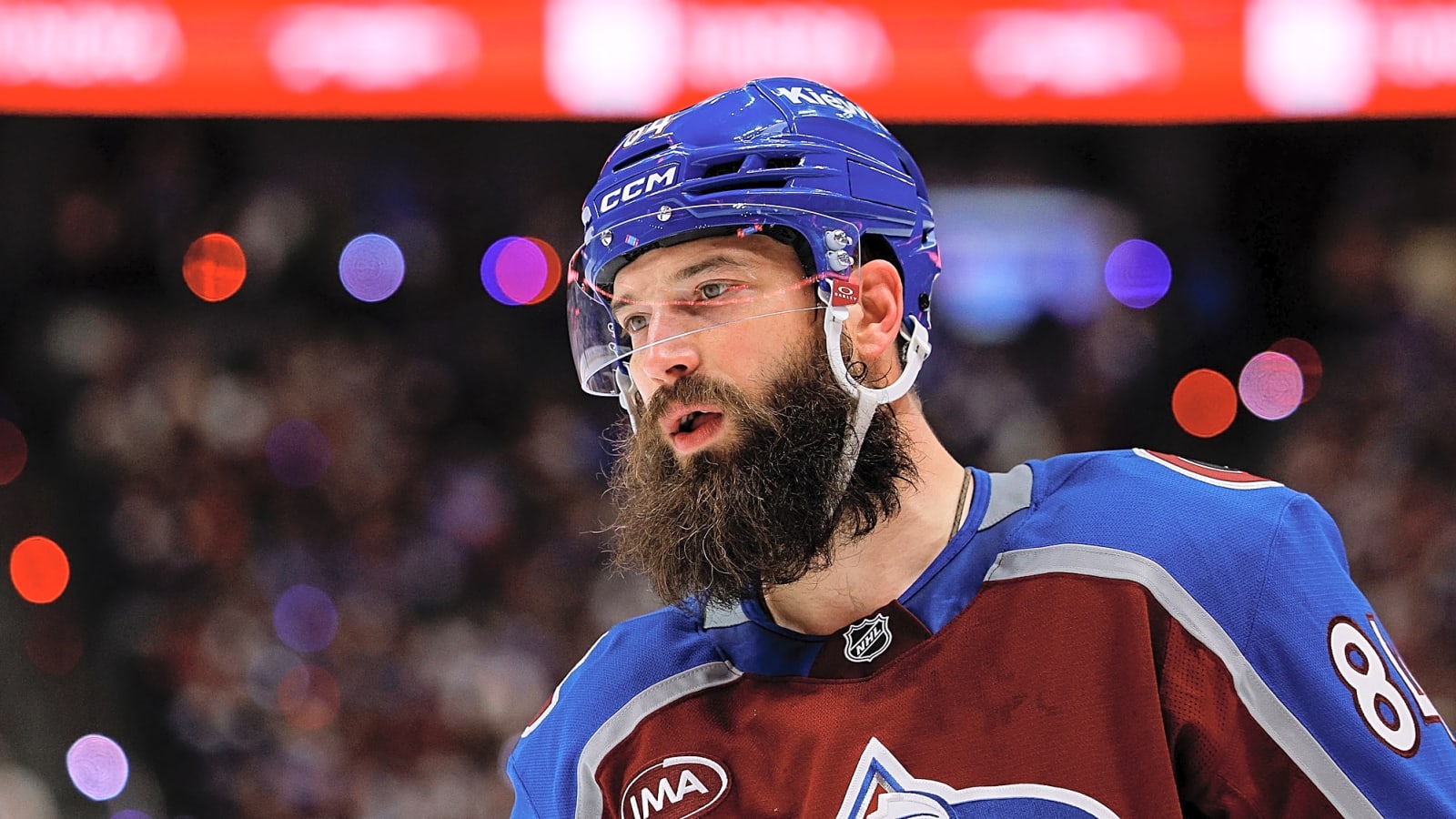 Watch: Brent Burns accidentally strikes Kirill Kaprizov in the groin with his skate
