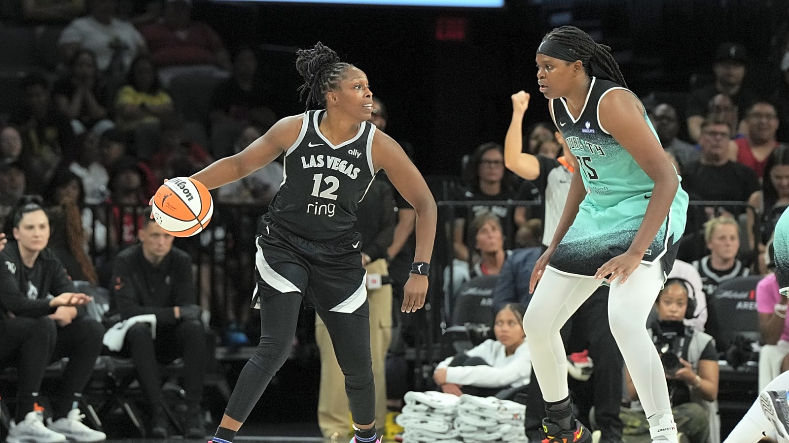 The Aces edge out the Liberty in a hard fought game, 83-77