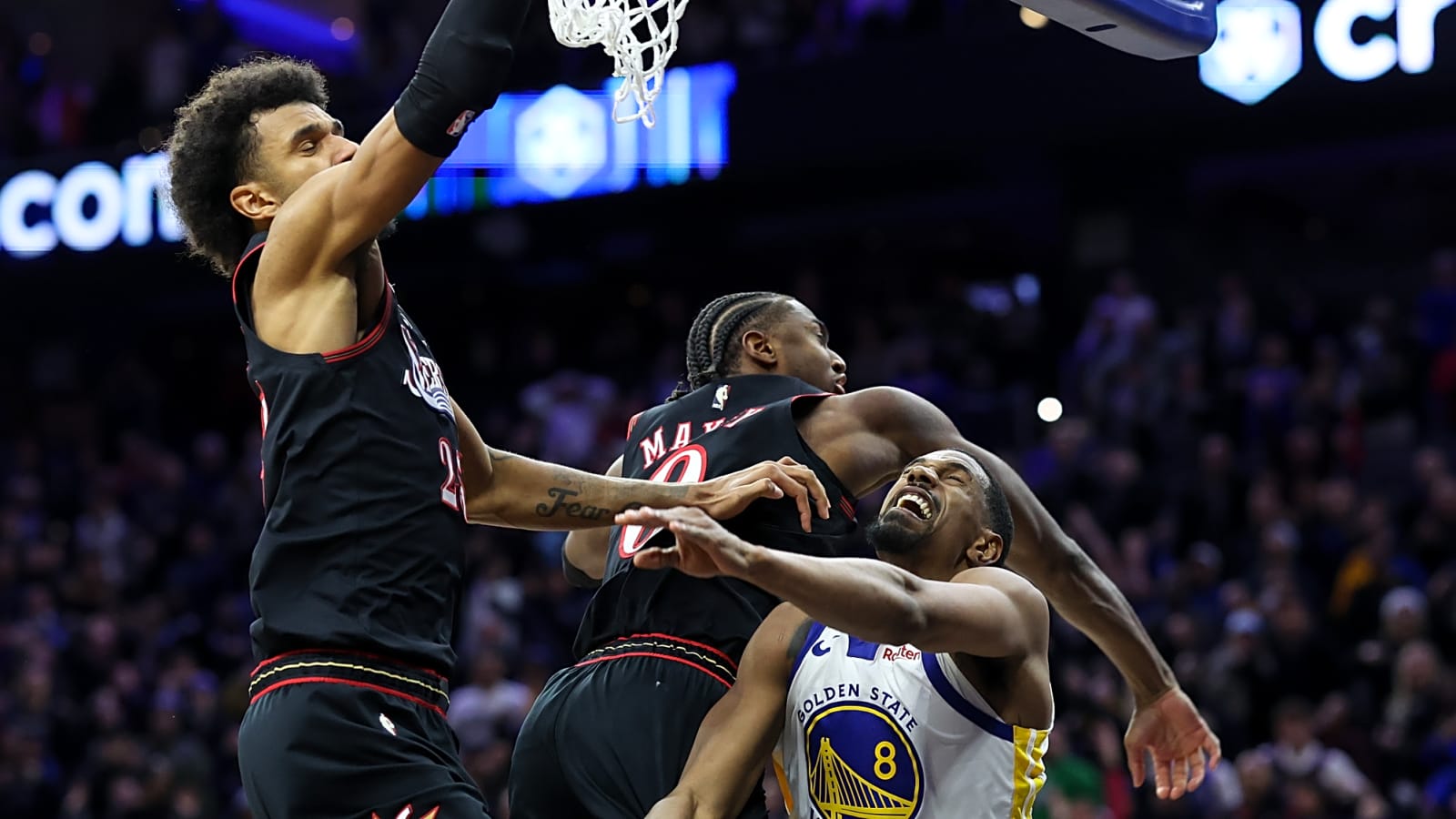 76ers survive Warriors with wild finish