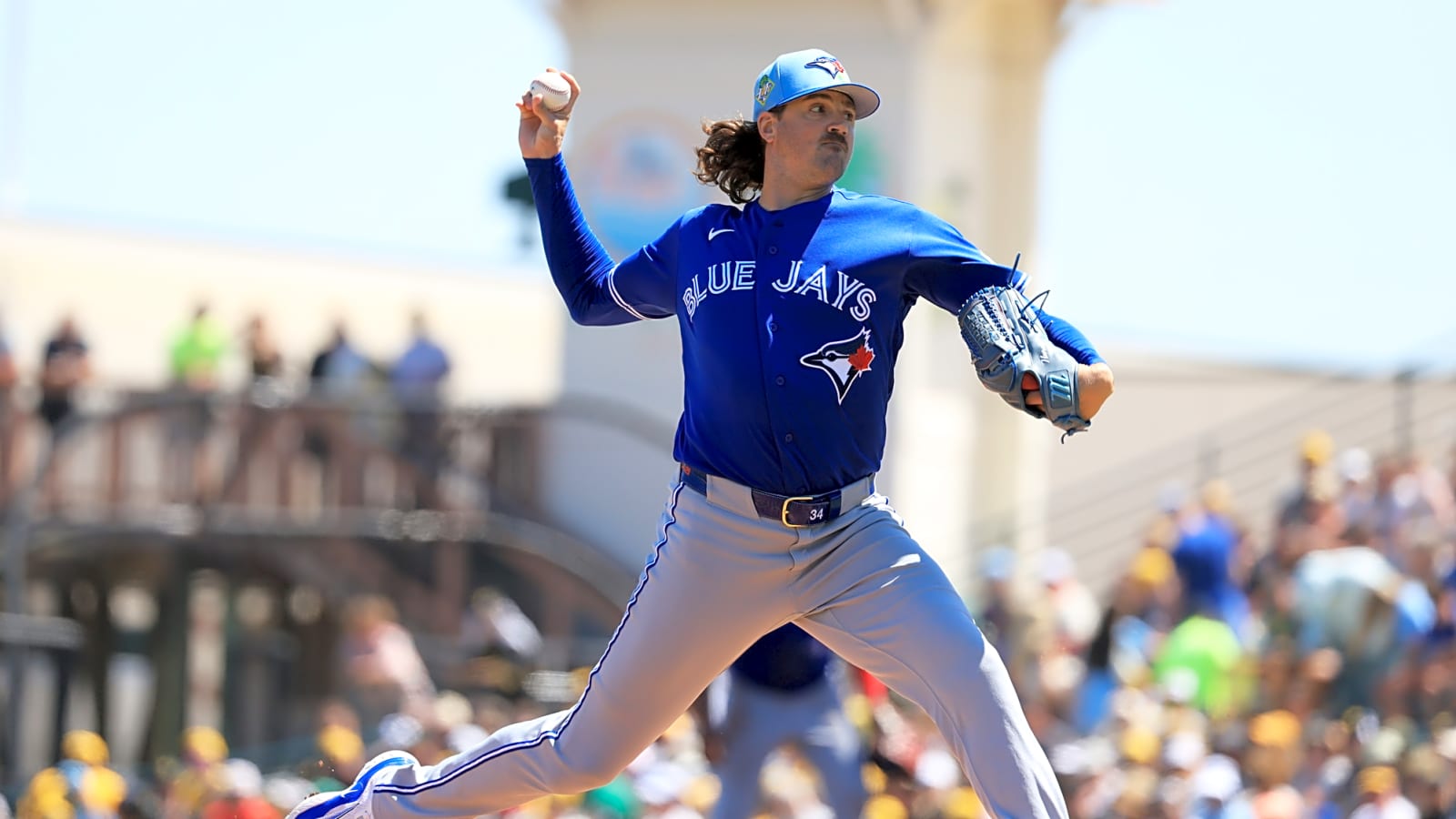 Kevin Gausman has been getting ready to bat in the World Series