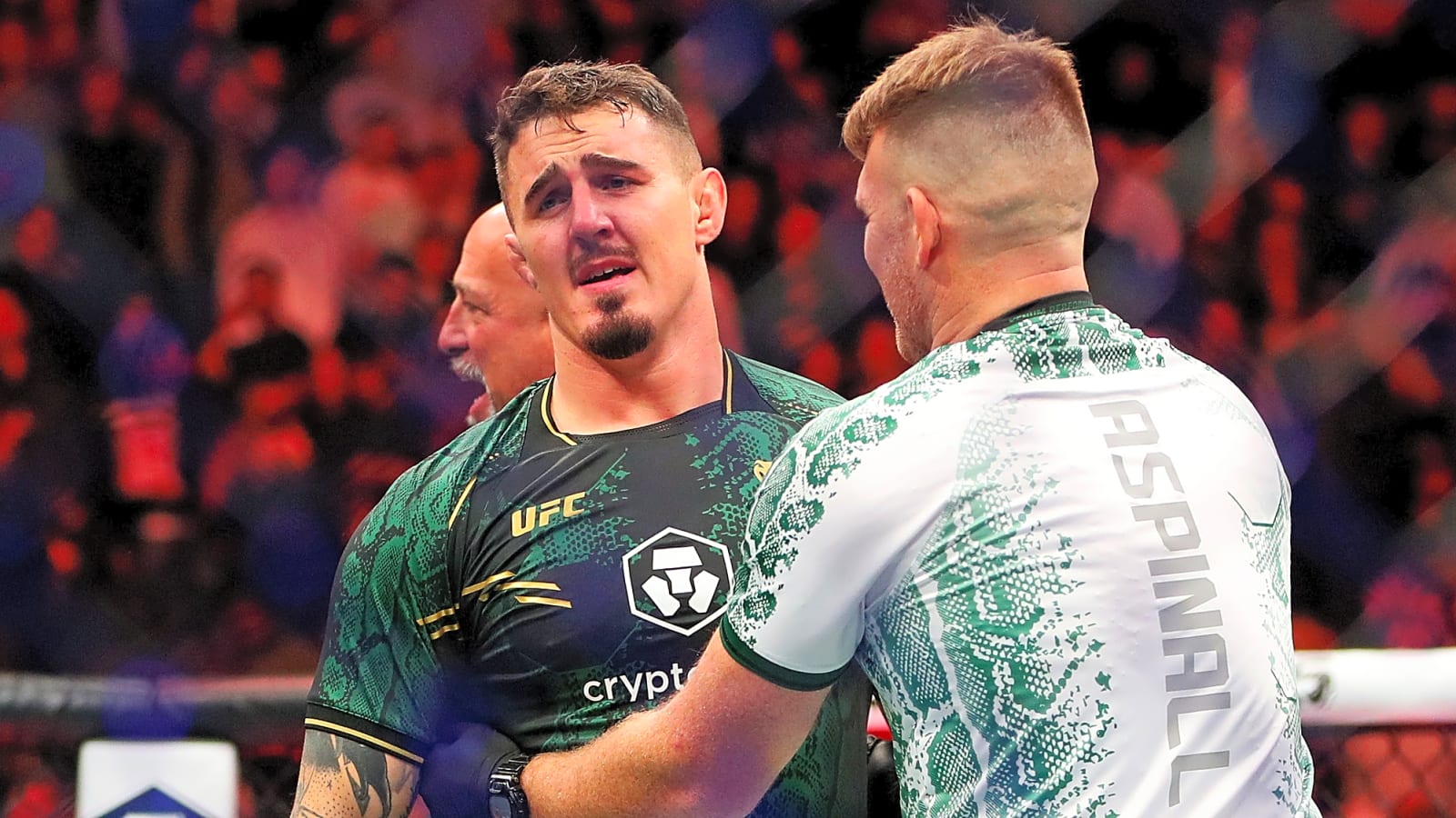 Tom Aspinall has emotional reaction to teammate&#39;s UFC Paris debut win
