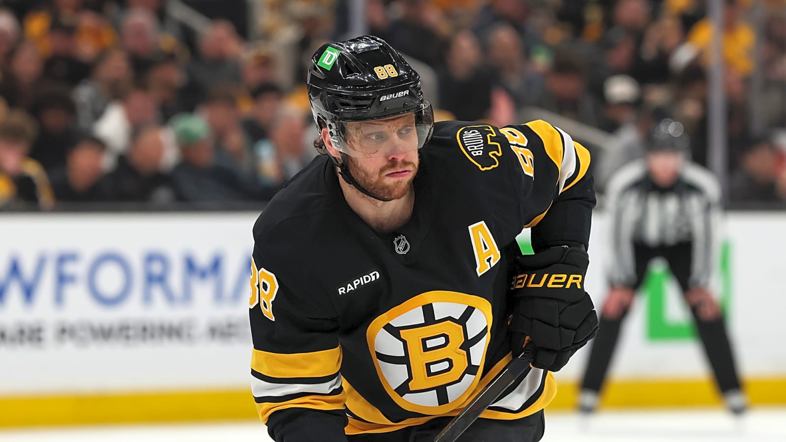 David Pastrnak to Patrice Bergeron: 'Another year?'