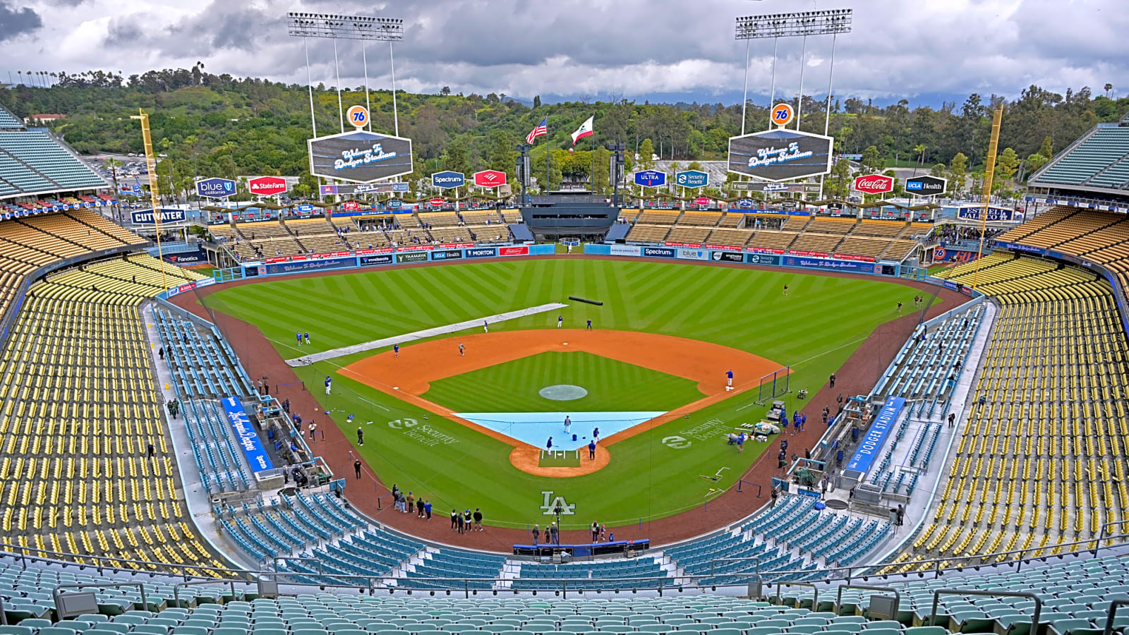 Dodgers take action after fan is struck by falling concrete