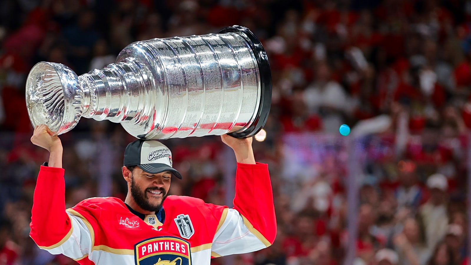 Seth Jones and Matthew Tkachuk Chirp the Chicago Blackhawks During Team Celebration at Elbo Room
