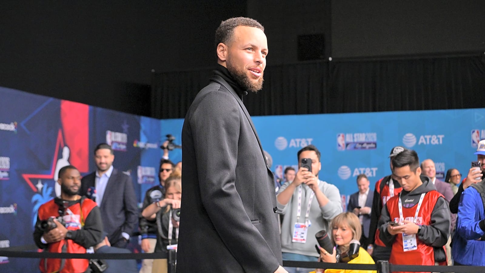 Steph Curry made the most ridiculous shot from NBC’s pregame set