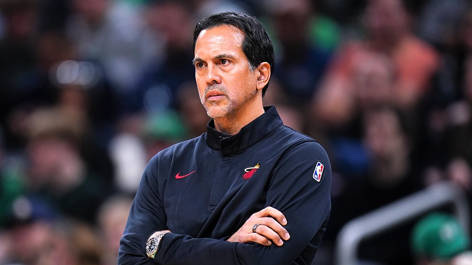 Coach Spoelstra coaching through the media