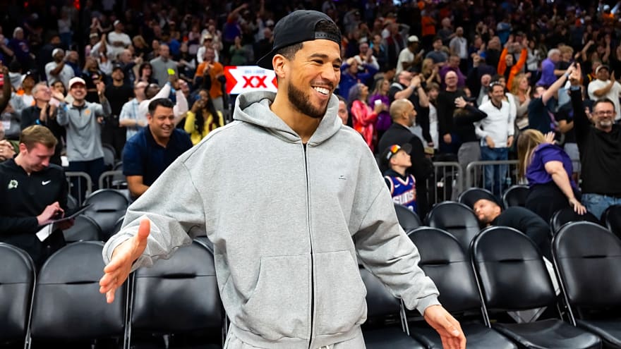 Suns’ Devin Booker celebrates as Team USA tops Canada for Olympic Hockey Gold