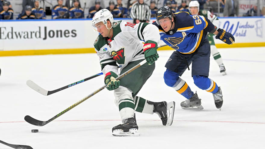 Former Minnesota high school hockey stars brawl in Wild-Blackhawks game