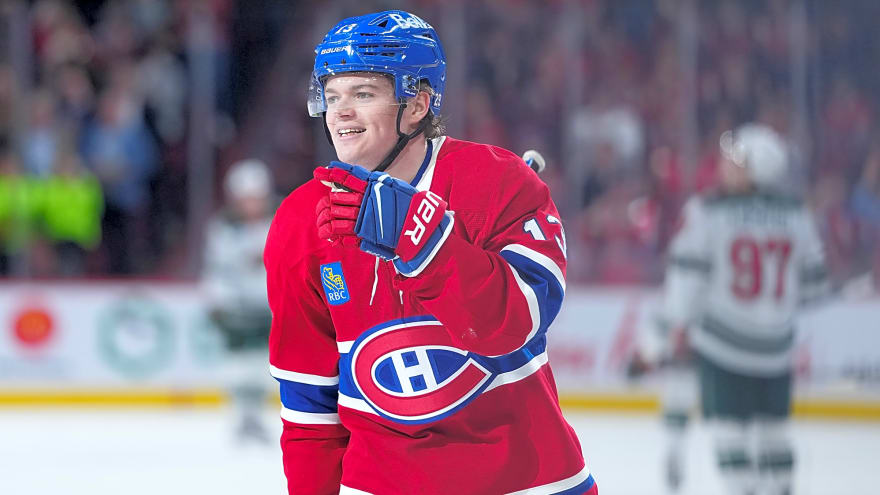 Hat trick in less than two periods for Cole Caufield