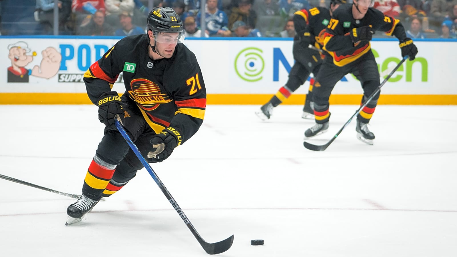 Nils Hoglander Back in the Rogers Arena
