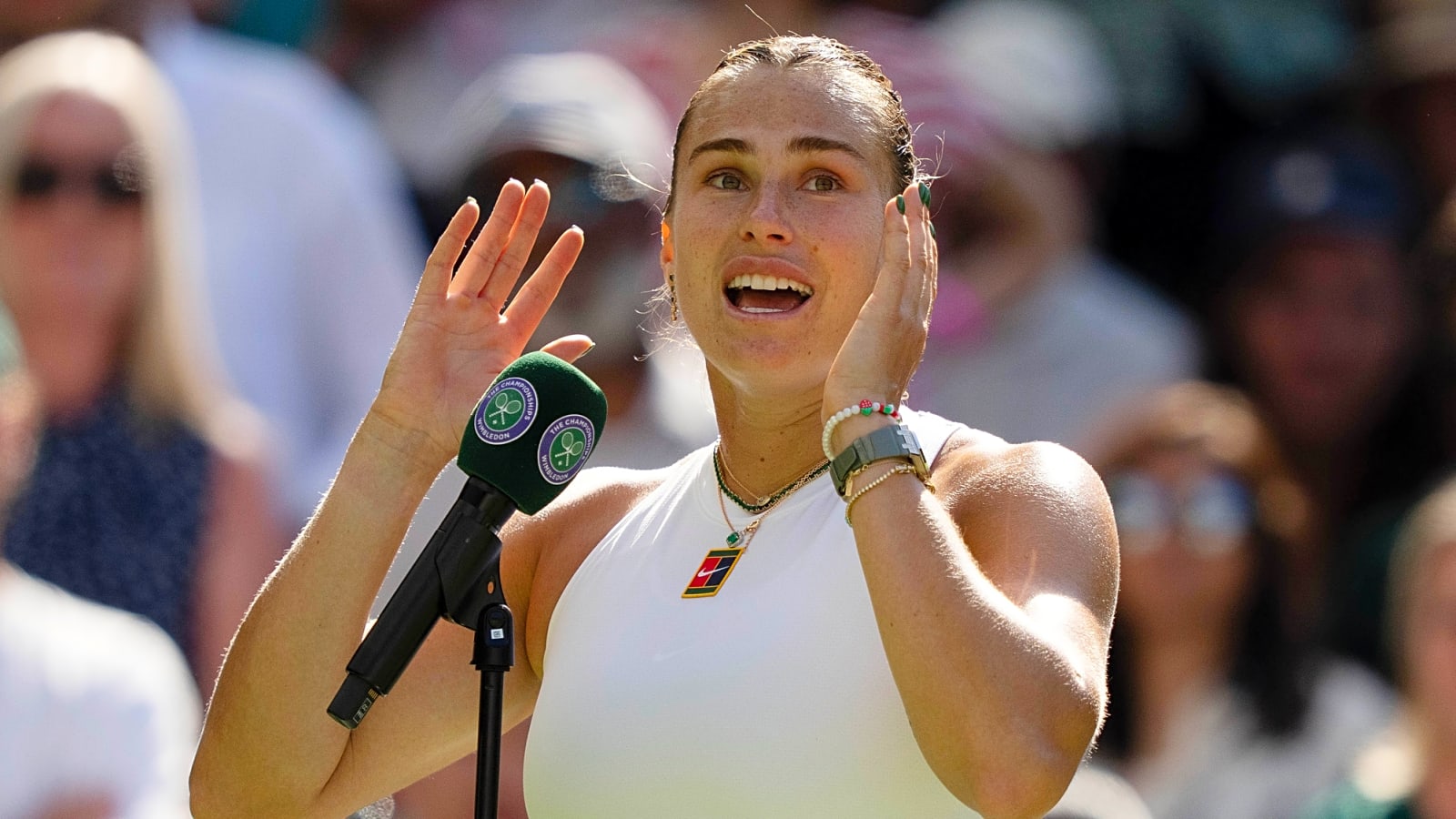 Aryna Sabalenka applauded for helping fan at Wimbledon