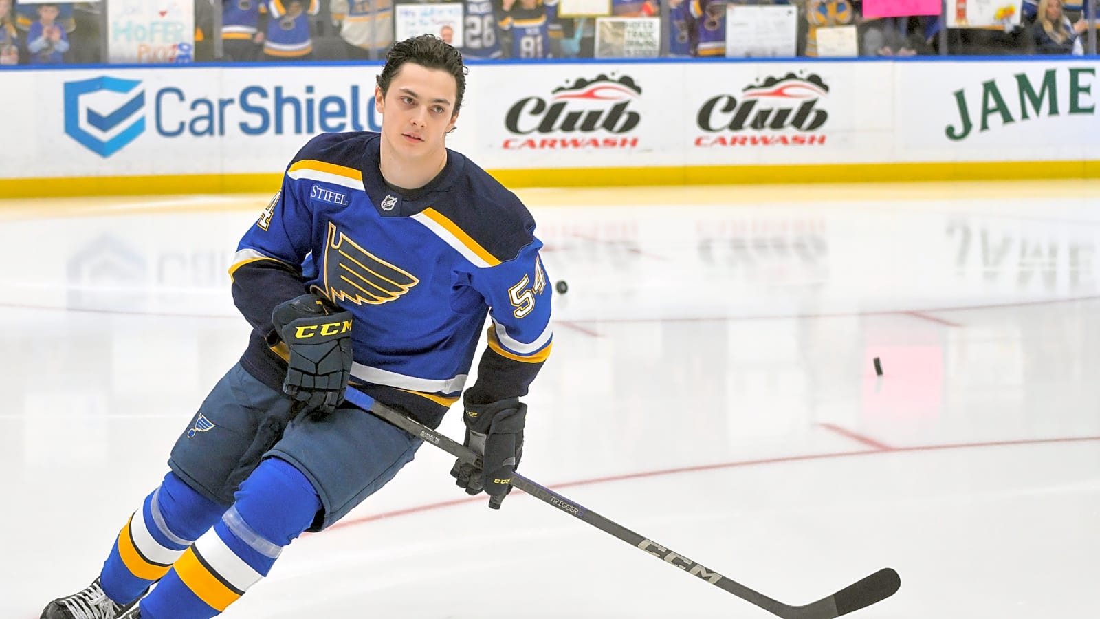 Blues recall top center prospect