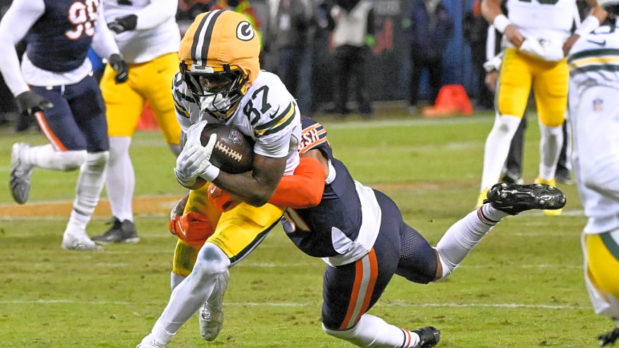 Romeo Doubs doesn’t hold back on his opinions of Mike Vrabel and the A.J. Brown-Patriots trade talk