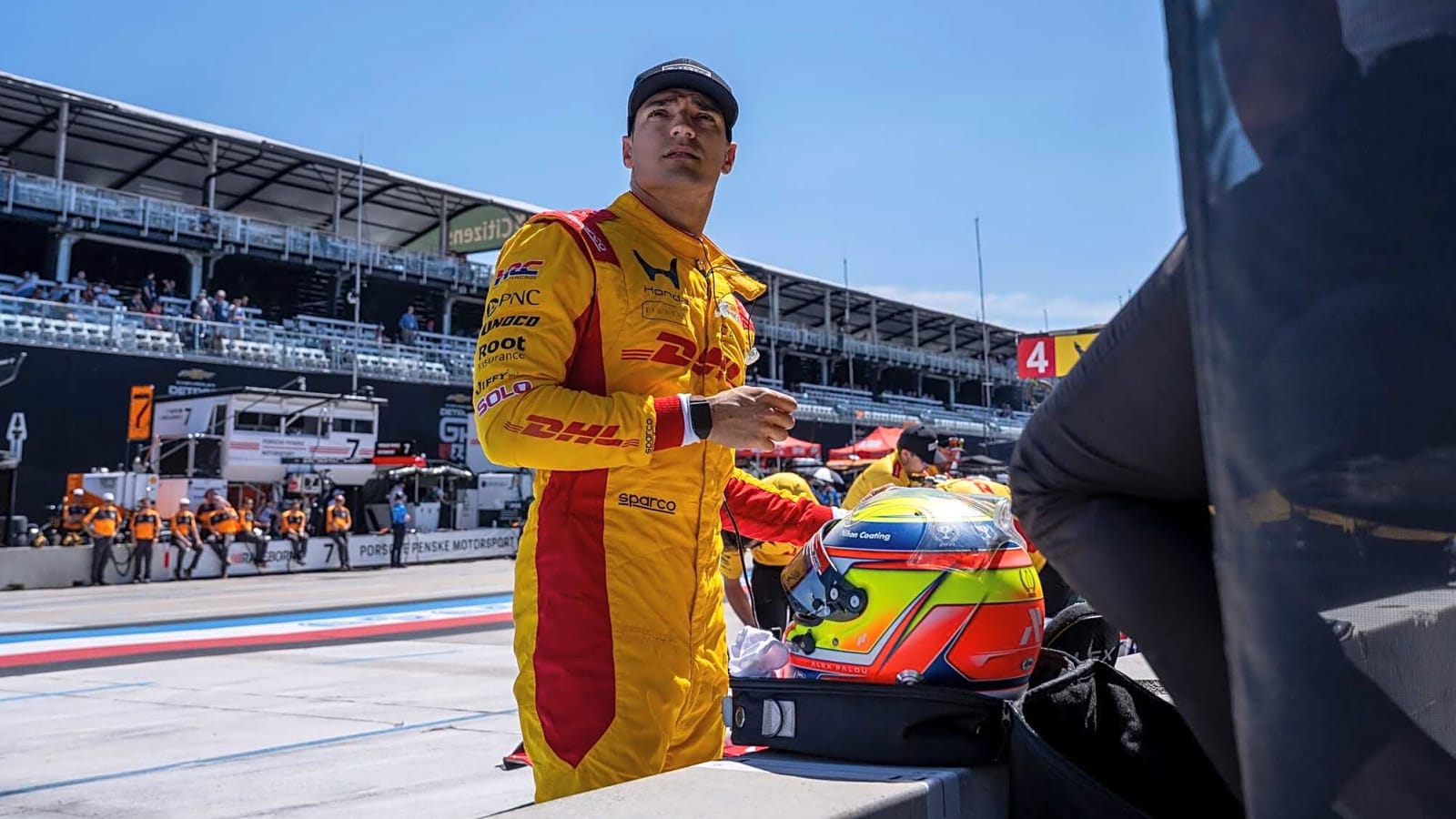 Alex Palou sends rest of IndyCar field back to earth after opening practice in Detroit
