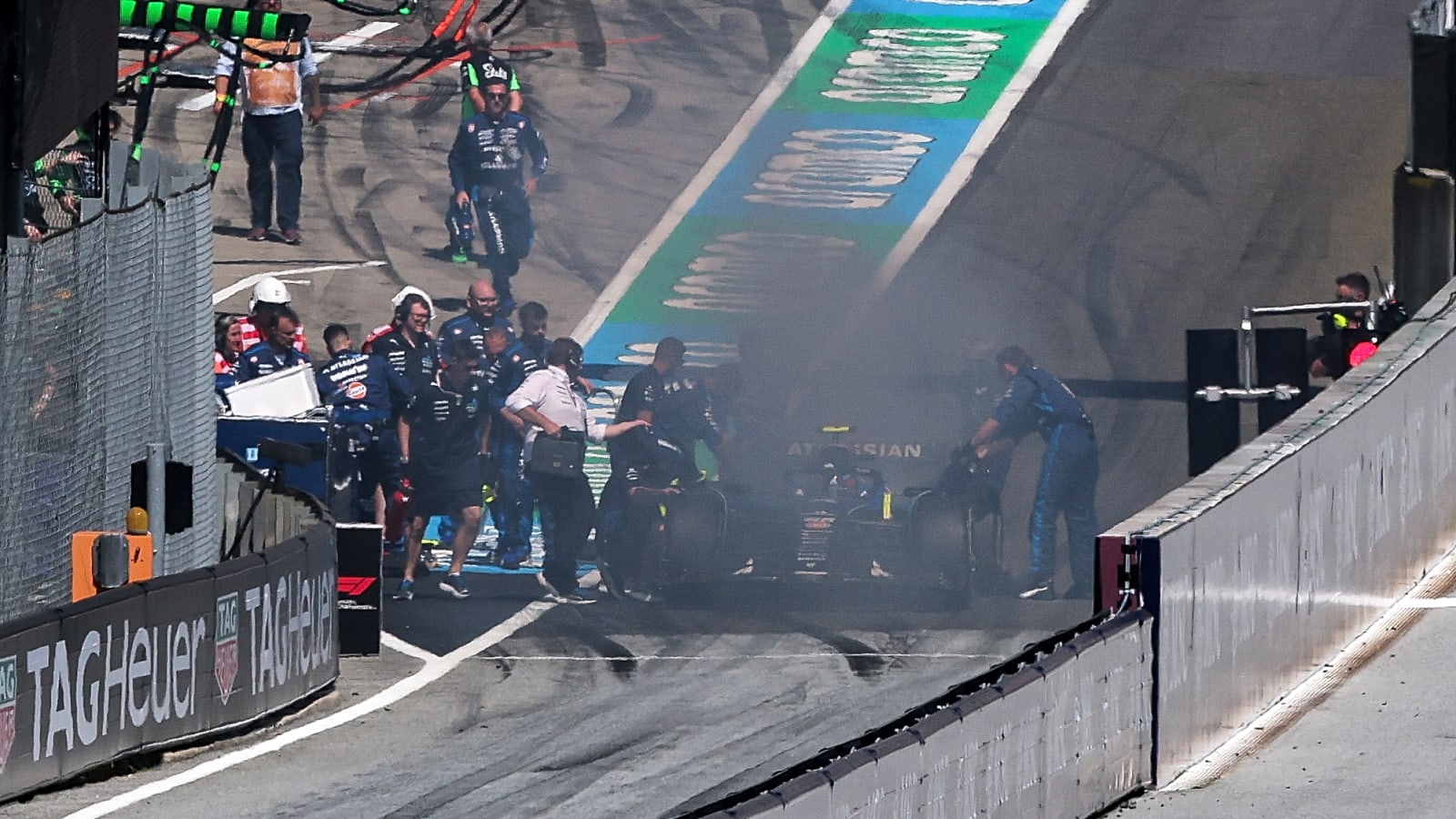 Carlos Sainz Catches Fire in Pit Lane After Forcing Austrian GP Start Abort