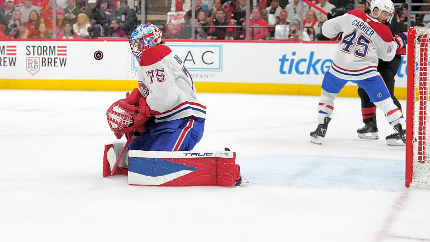 Alexandre Carrier and Jake Evans were absent from practice today