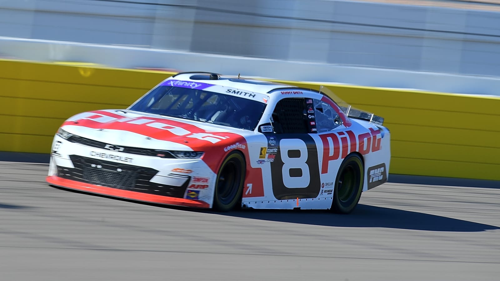Sammy Smith, Ryan Sieg take heavy damage late in Talladega Xfinity Series race