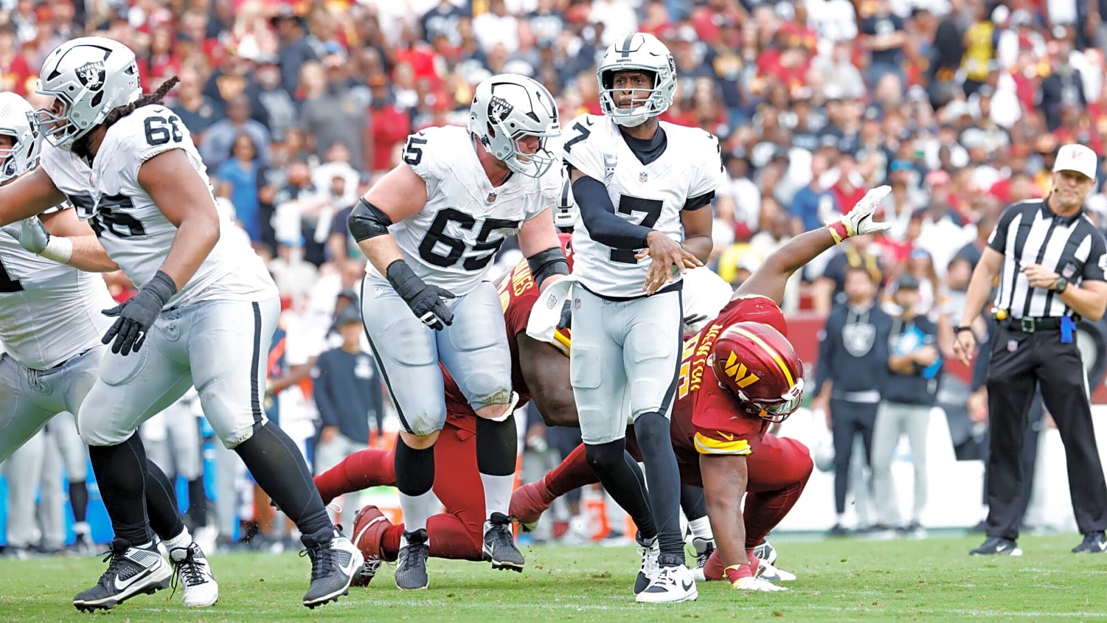 Raiders have no choice but to admit defeat on offensive line