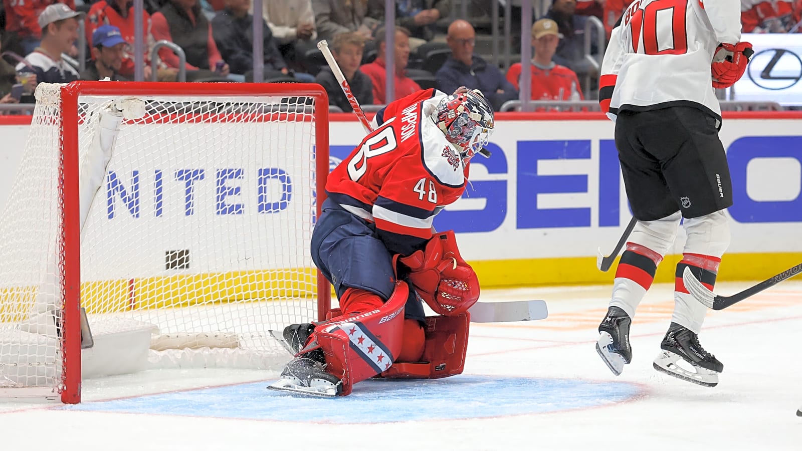 Capitals’ Logan Thompson Out, Jonny Brodzinski Assigned