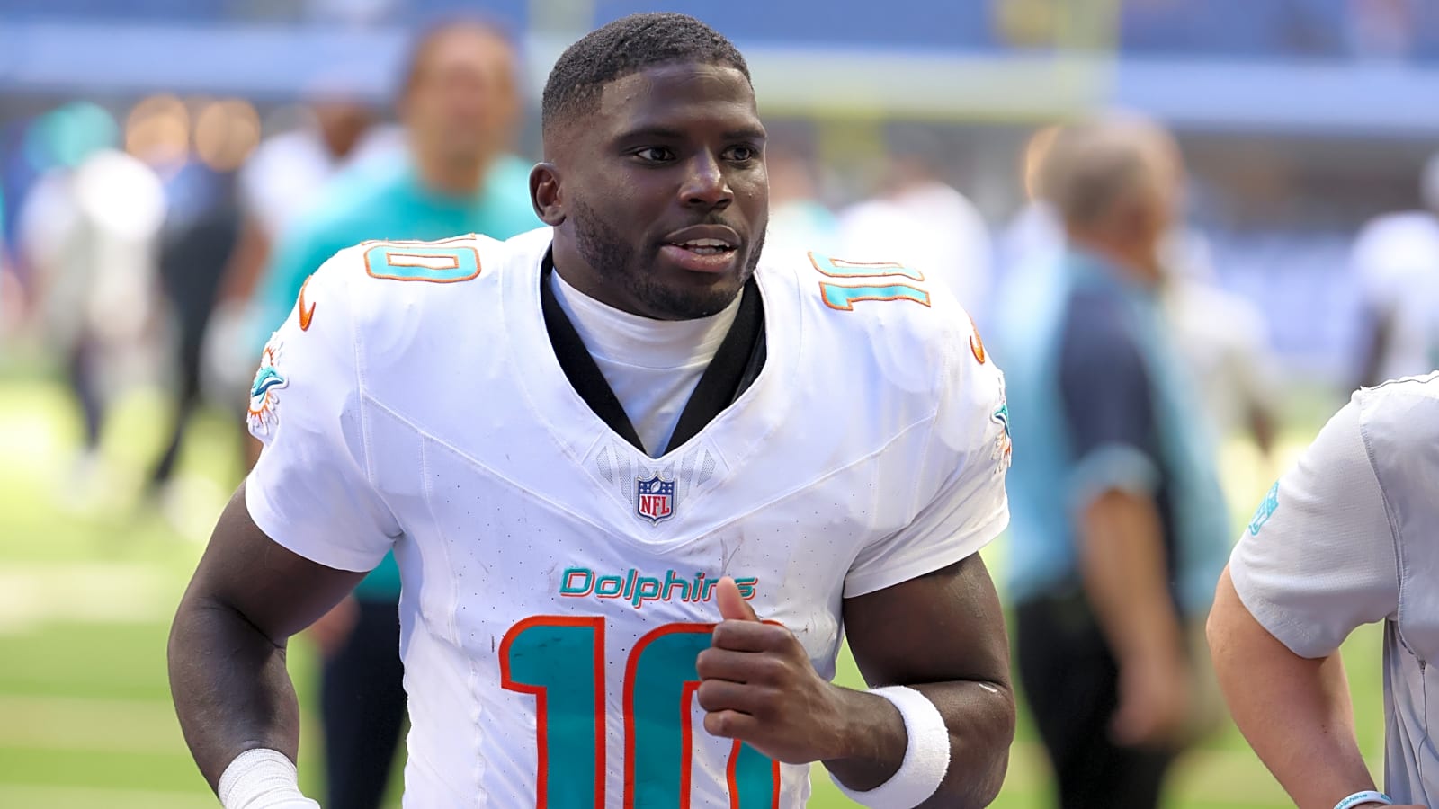 Wide receiver Tyreek Hill could find himself back in the AFC West