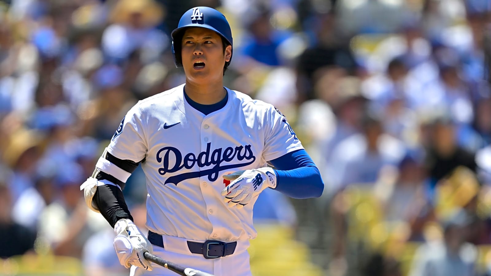 Watch: Shohei Ohtani Left Mad at Umpire Following Strikeout Call in 9-1 Loss Against Brewers