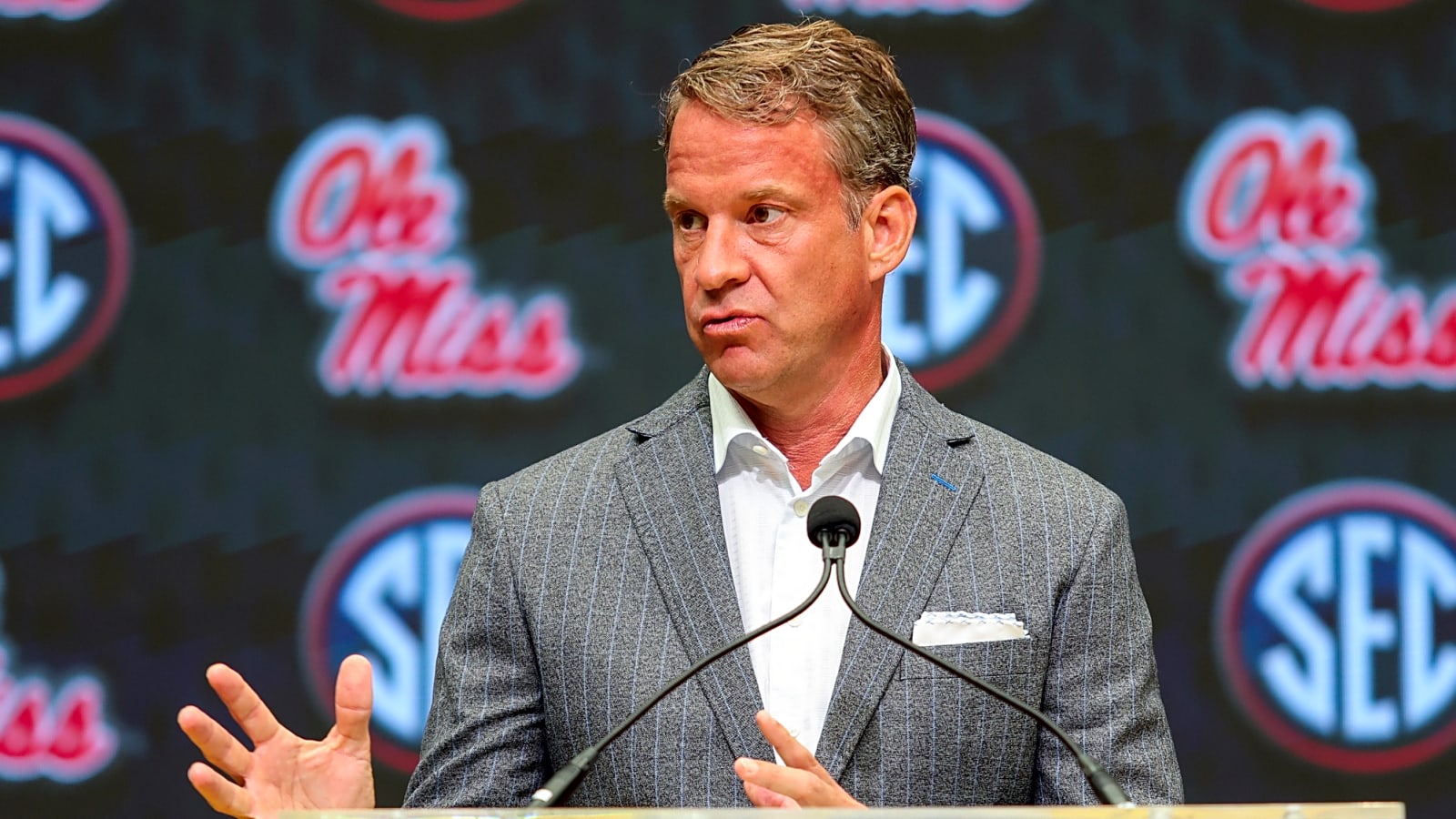 Lane Kiffin eyes potential &#39;big&#39; fix for Ole Miss Rebels&#39; offensive line woes
