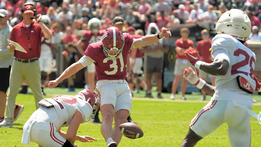 Alabama makes decision on kicker roles