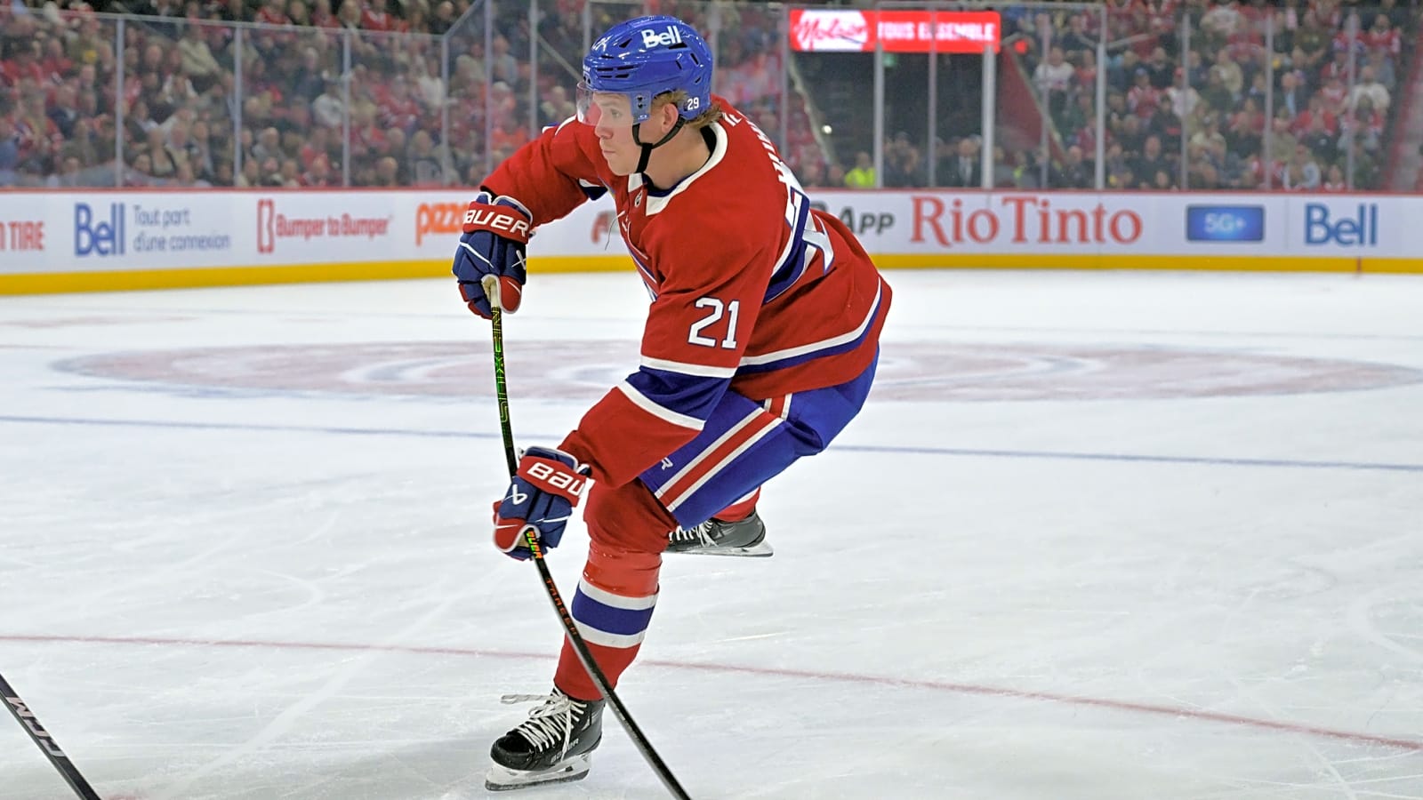 Kaiden Guhle skated this morning