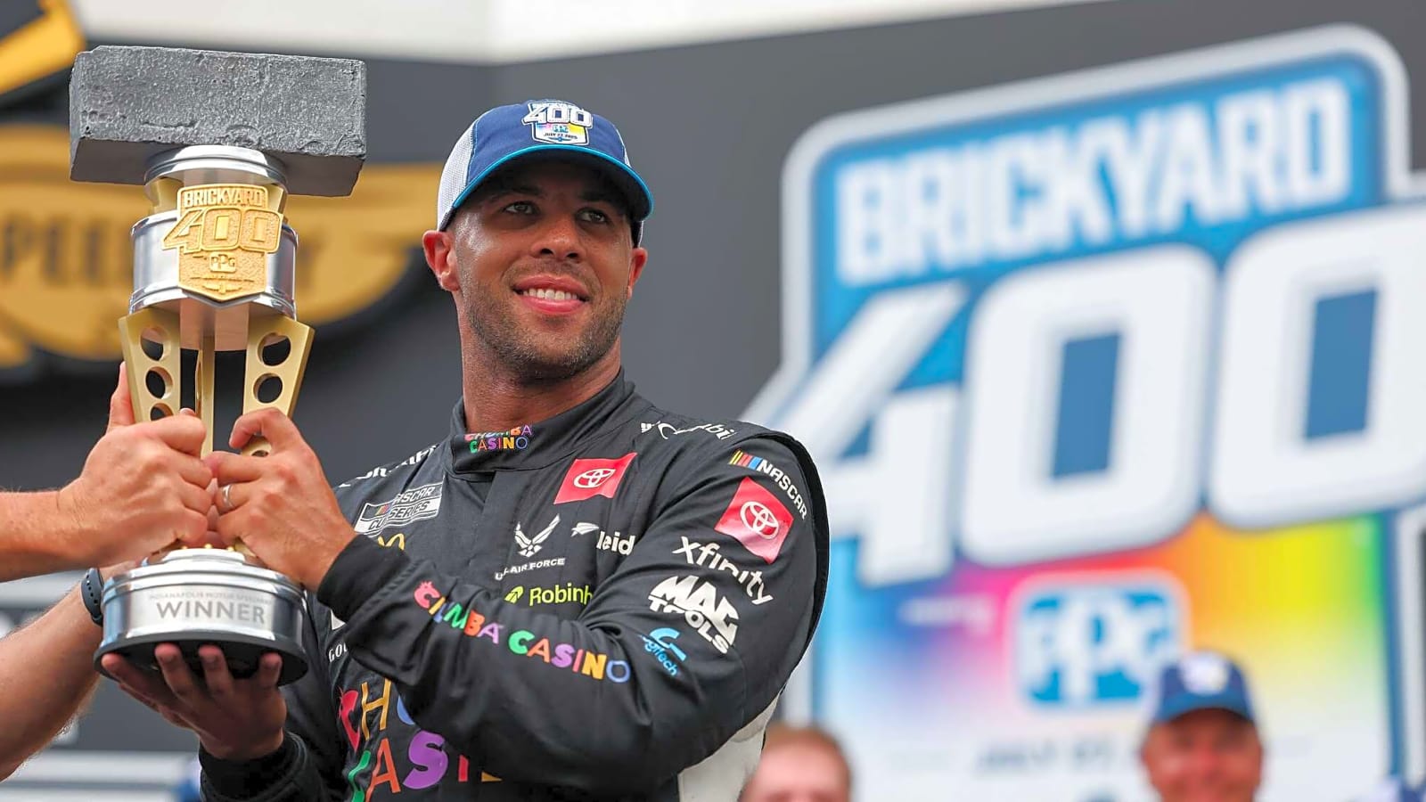 Bubba Wallace Tears Up in Emotional Victory Lane Interview After First Crown Jewel Win