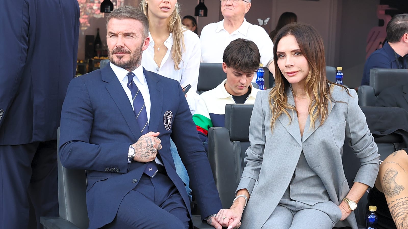 David Beckham blocked by son