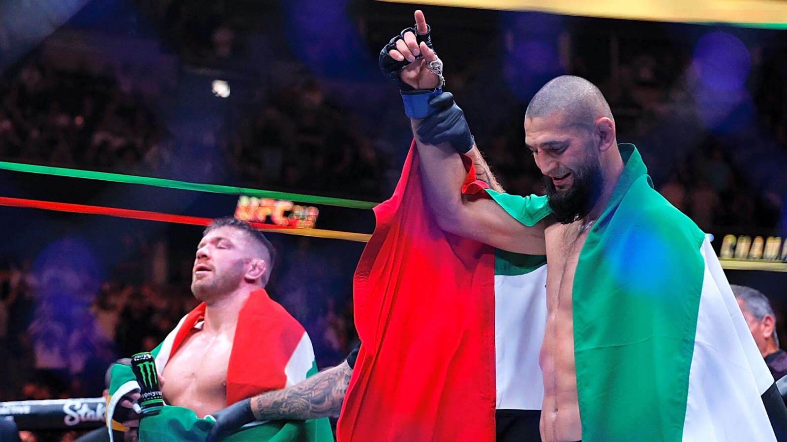 Chimaev Secures D’Arce Choke On Johnson