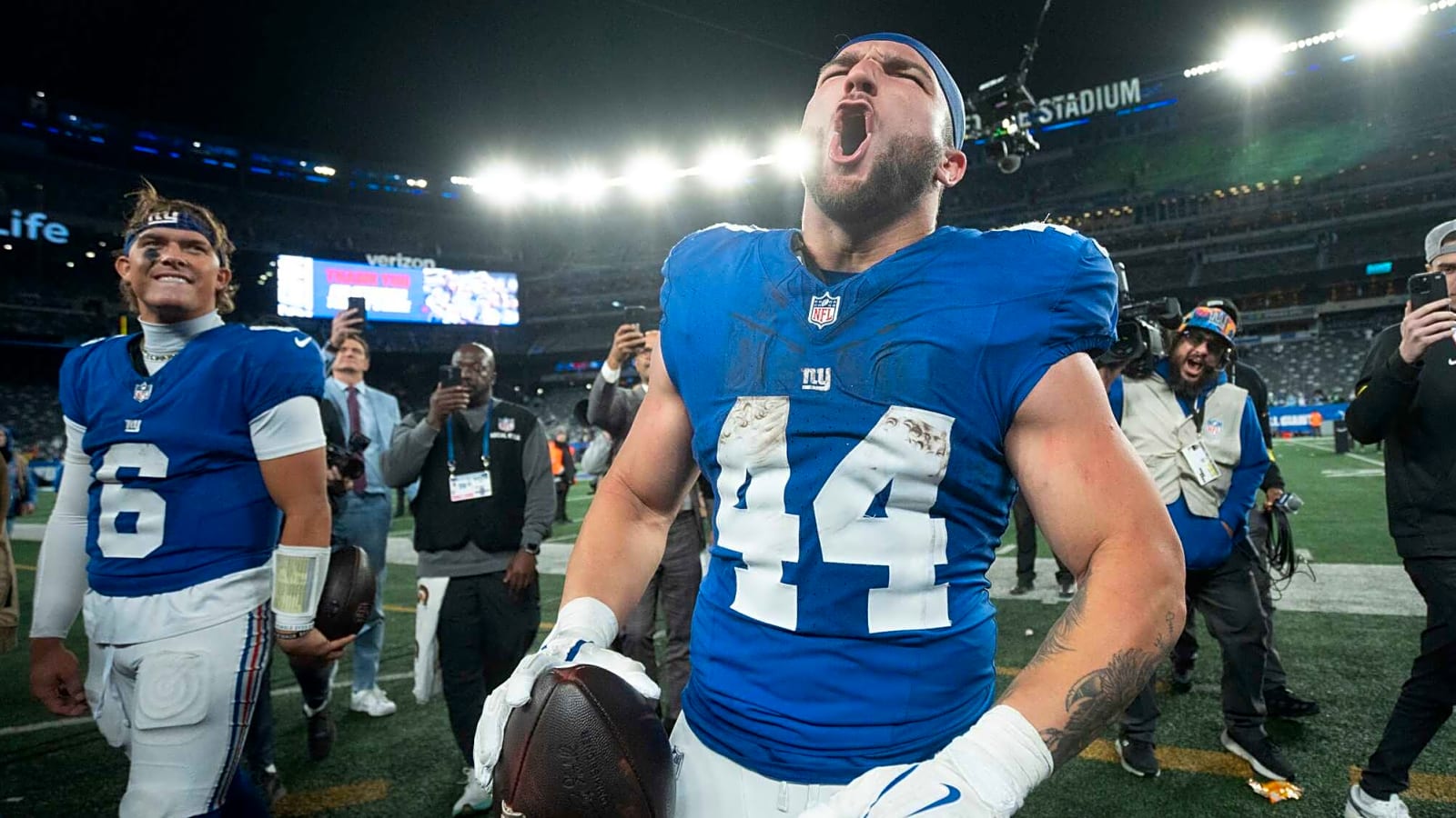 Giants fans love Cam Skattebo’s take on outshining Saquon Barkley